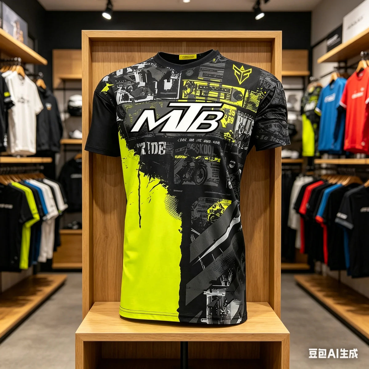 Camiseta de ciclismo de montaña de Corporación Turística, manga corta, diseñada para actividades outdoor para padres e hijos.