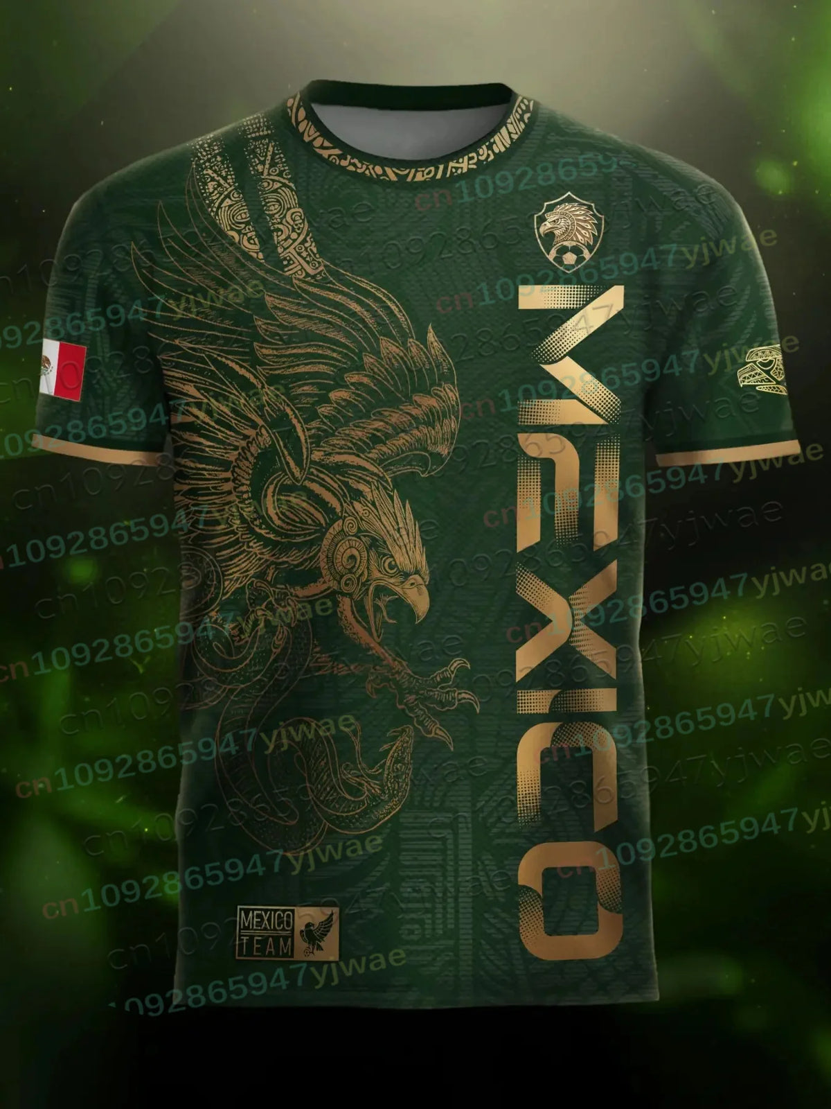 Juvenile sports football T-shirt by Corporación Turística, breathable polyester fabric, athletic fit, suitable for young players.