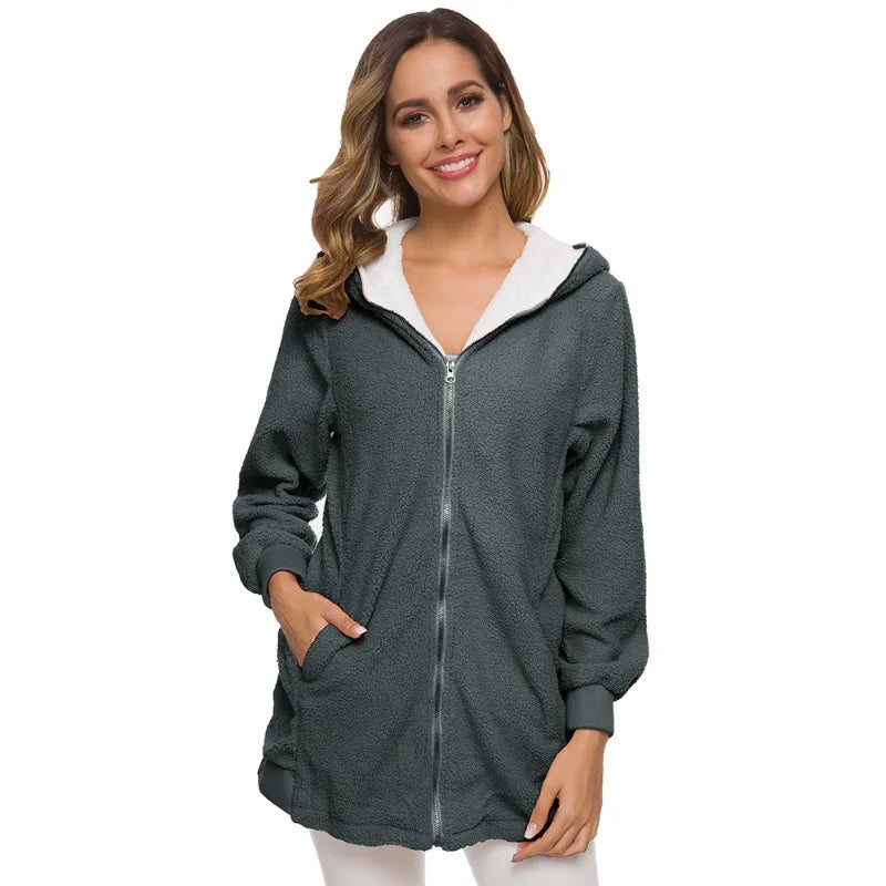 Pink women's cardigan and faux leather jacket from Corporación Turística, made of soft knit fabric, 5XL size.