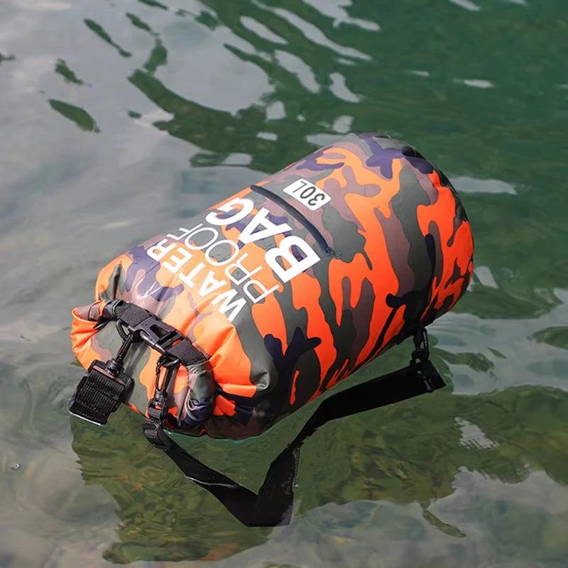 Rose PVC swimming package with dry backpack for women, 30L, by Corporación Turística, ideal for water activities and outdoor use.