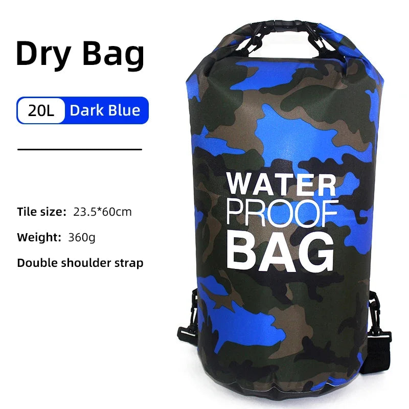 PVC swimming gear package with a 30L dry backpack for women, featuring a water-resistant design by Corporación Turística.