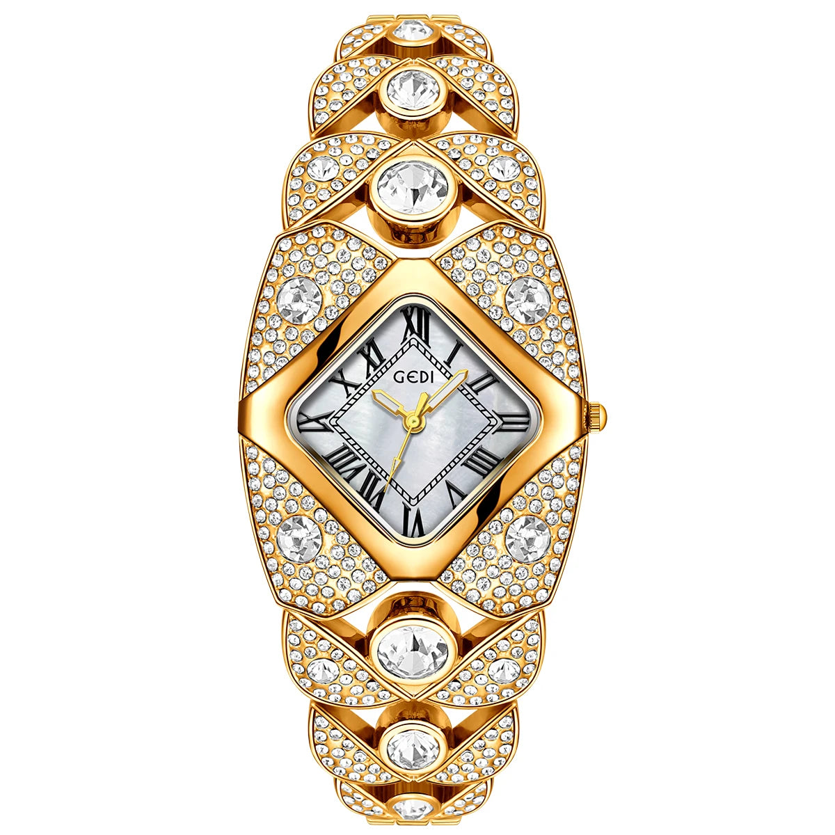 Silver and blue luxury women's watch from 2026, lightweight design with a sleek bracelet style by Corporación Turística.