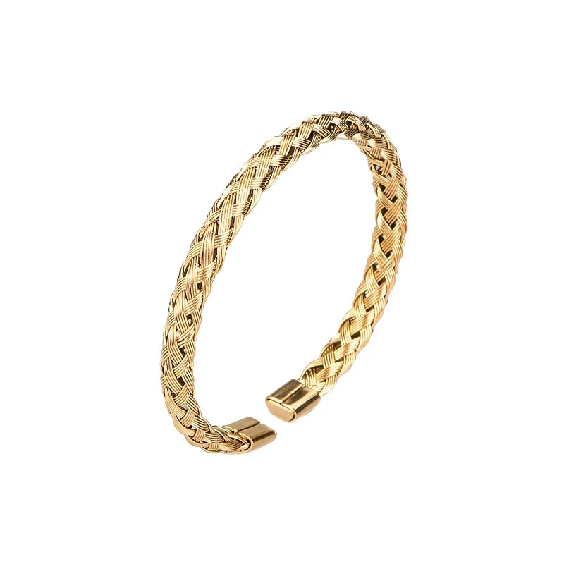 Classic stainless steel men's bracelet from Corporación Turística, featuring a sleek silver design and durable construction.