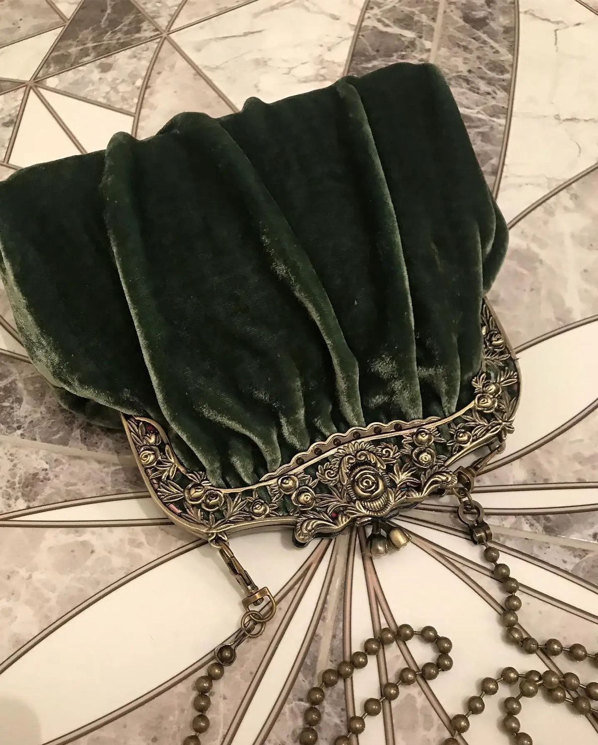 Vintage velvet clutch bag by Corporación Turística with a secure clasp, solid color, stylish and elegant for evening wear.