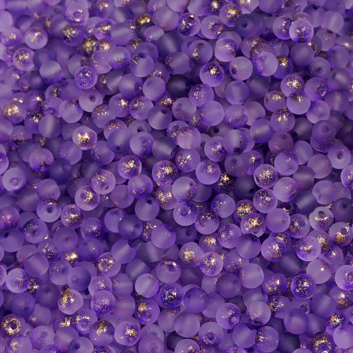 100 piezas de cuentas de arroz de vidrio con salpicaduras de oro, de la marca Corporación Turística, para manualidades y joyería.