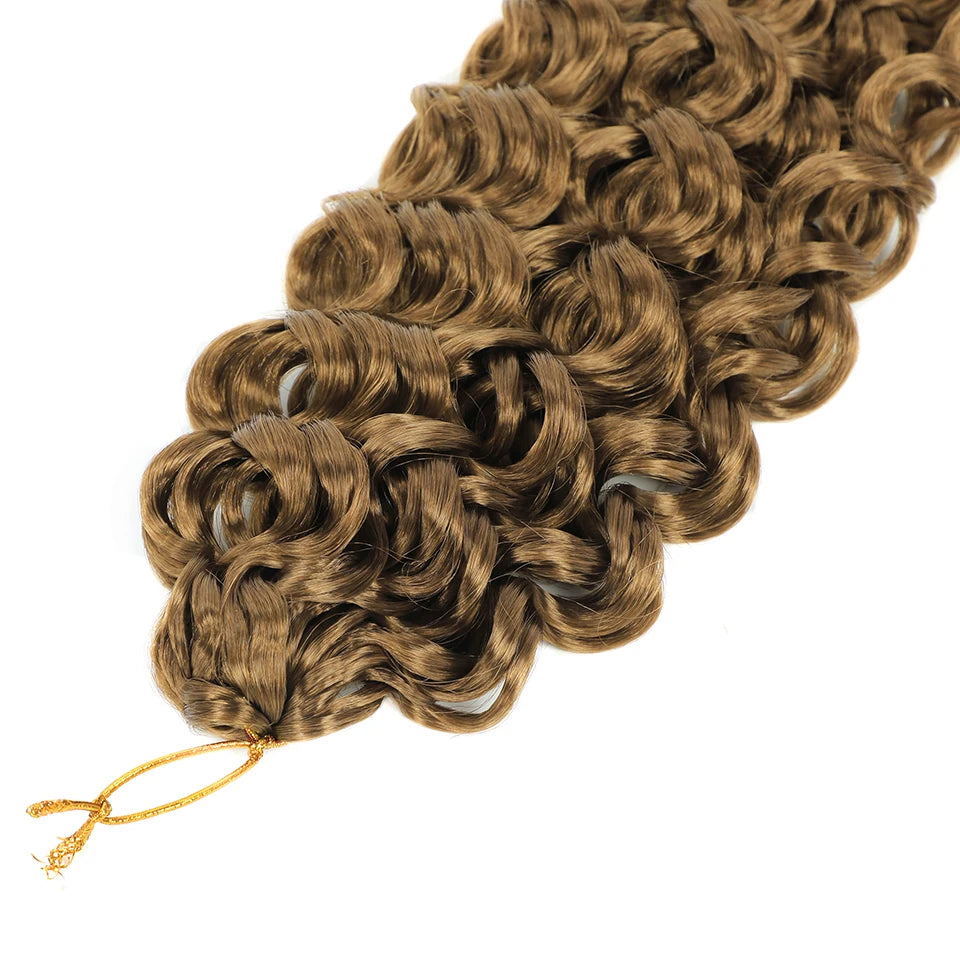 Trenzado de extensiones de cabello GoGo Curl de 18 pulgadas para mujer, en lote de 6 unidades, en color natural.