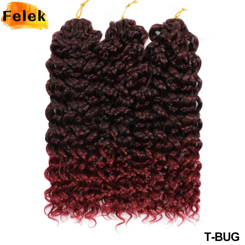 Trenzado de extensiones de cabello GoGo Curl para mujer, 18 pulgadas, 6 unidades, en color natural, con ondas y textura rizada.