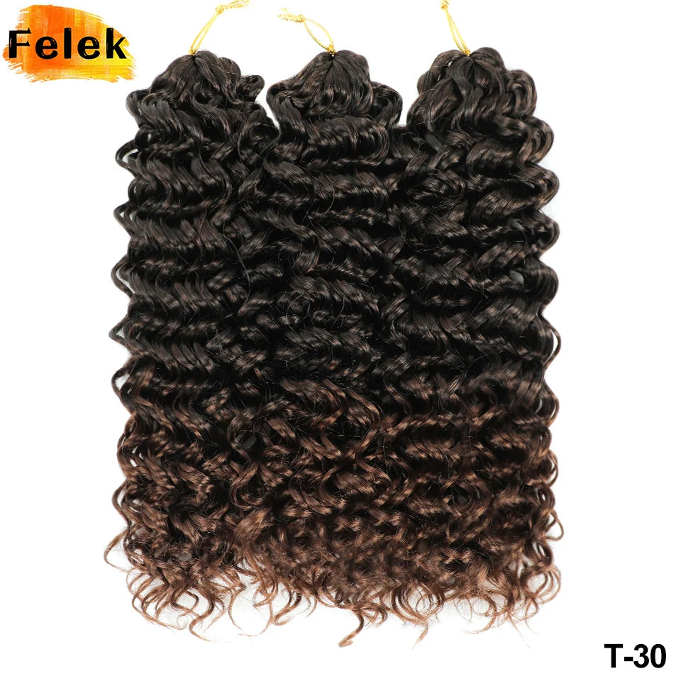 Trenzado de extensiones de cabello GoGo Curl para mujer, 18 pulgadas, 6 unidades, en color natural, con textura rizada y trenzada.