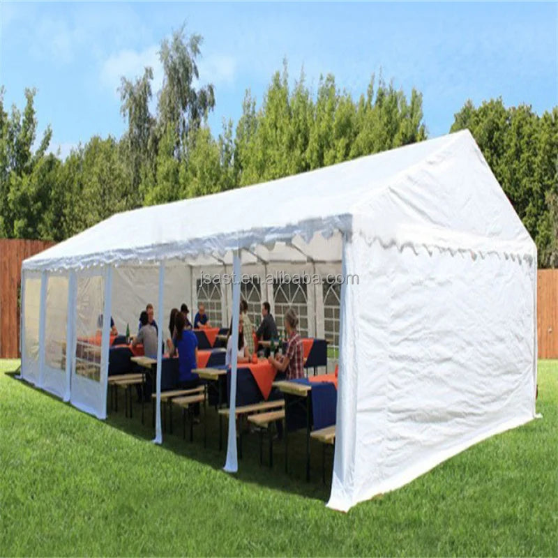 Foldable PVC 6x12m event tent from Corporación Turística with multi-carbon fiber frame, ideal for parties and outdoor events.