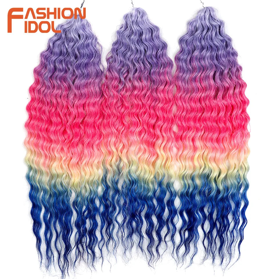 Synthetic hair extensions from Fashion Idol by Corporación Turística, 24 inches long, 300g, with natural-looking straight hair.