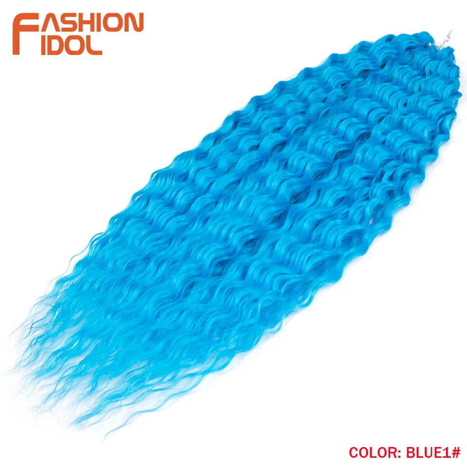 Synthetic hair extensions by Fashion Idol, 24 inches long, 300g, with natural-looking synthetic hair in a sleek style.