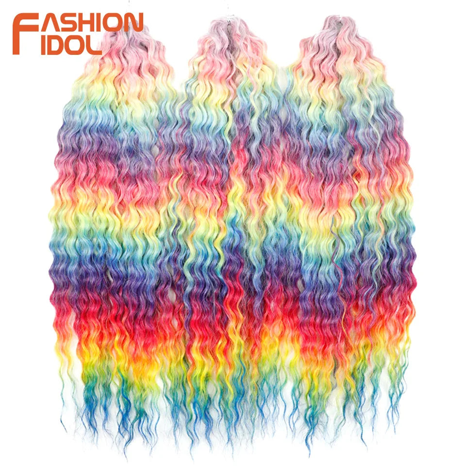 Synthetic Fashion Idol hair extensions in 24 inches, 300g, featuring long, straight hair from Corporación Turística.