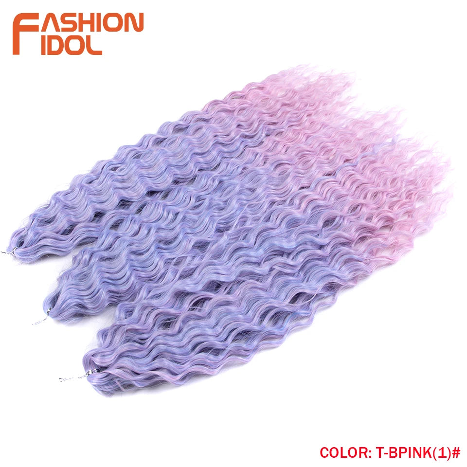 Synthetic hair extensions by Fashion Idol, 24 inches long, 300g, styled with natural-looking synthetic hair from Corporación Turística.