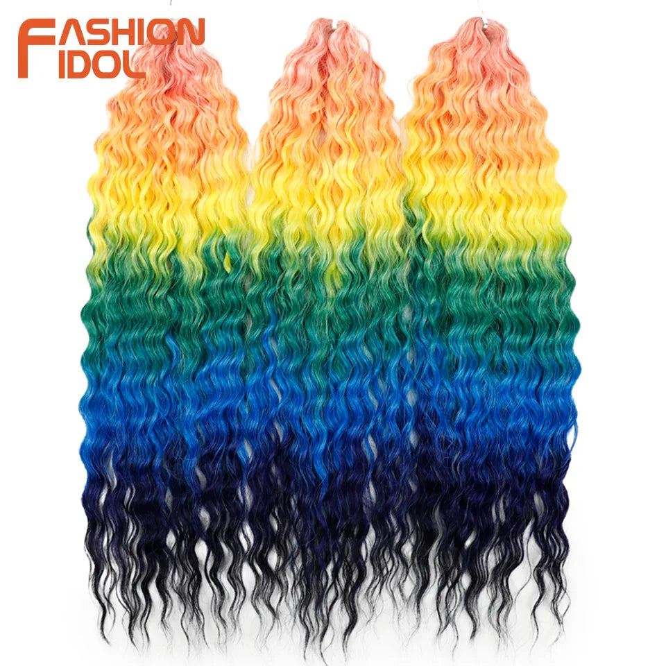 Synthetic hair extensions from Fashion Idol by Corporación Turística, 24-inch length, 300g, with natural-looking hair strands.