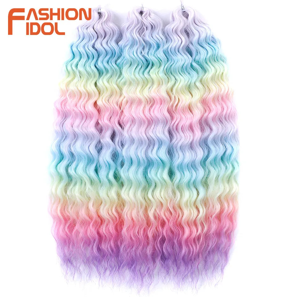 Synthetic hair extensions from Fashion Idol, 24 inches long, 300g, with natural-looking straight hair in a sleek style.