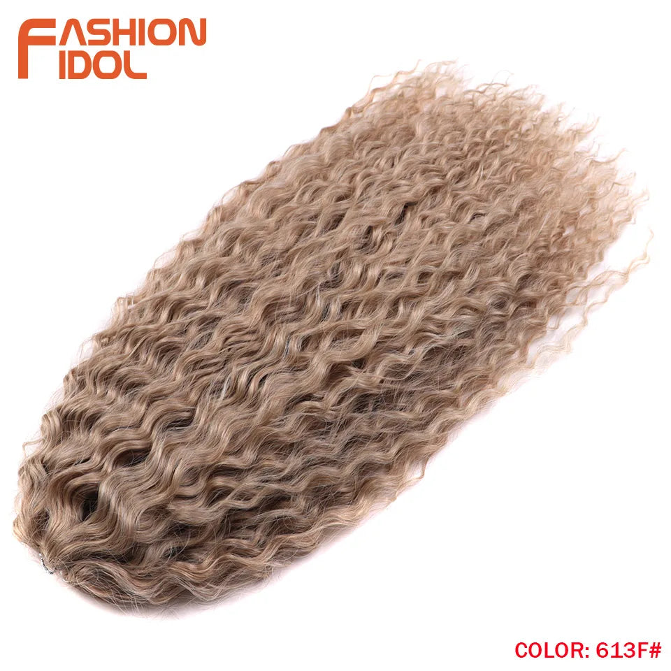 Synthetic hair extensions by Fashion Idol, 24 inches long, 300g, with natural-looking fiber and vibrant style.