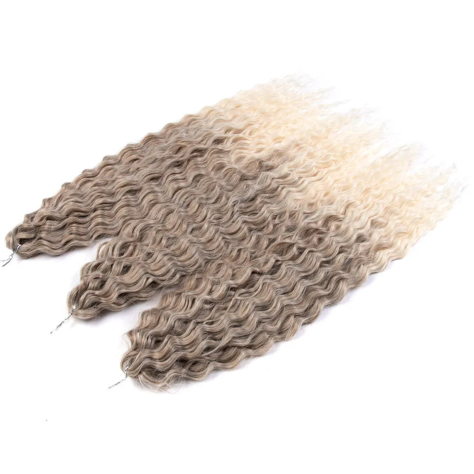Synthetic hair extensions by Fashion Idol, 24 inches long, featuring thick, shiny, and natural-looking hair in a warm tone.