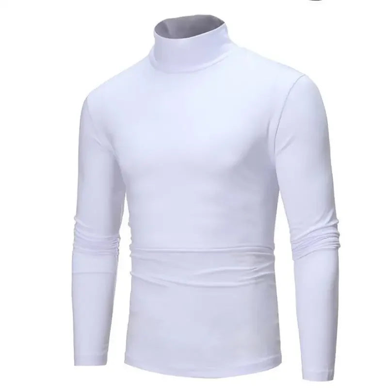 Thermal men's underwear tops by Corporación Turística, warm winter clothing, close-up of fabric and fit on a mannequin.