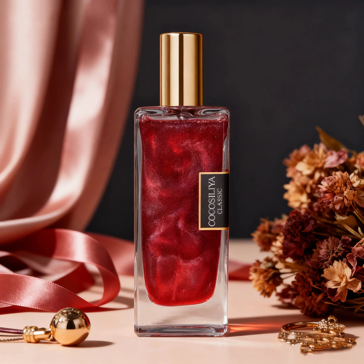 50ml Berlin Girl Women Shimmer Quicksand Eau de Parfum by Corporación Turística, featuring a sleek bottle with shimmering accents.