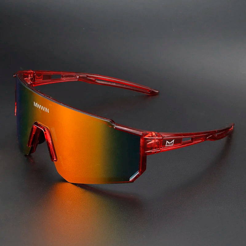 Stylish men's cycling sunglasses from MWWIN by Corporación Turística, featuring sleek frames and tinted lenses for outdoor riding.