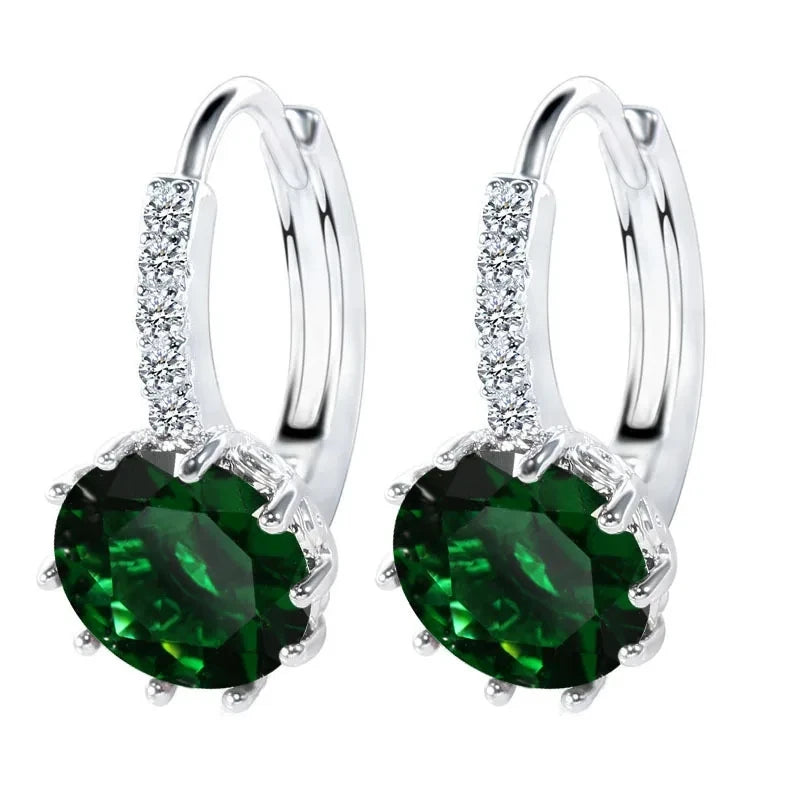 Silver 925 hoop earrings for women, authentic sterling silver jewelry with a smooth circular design.