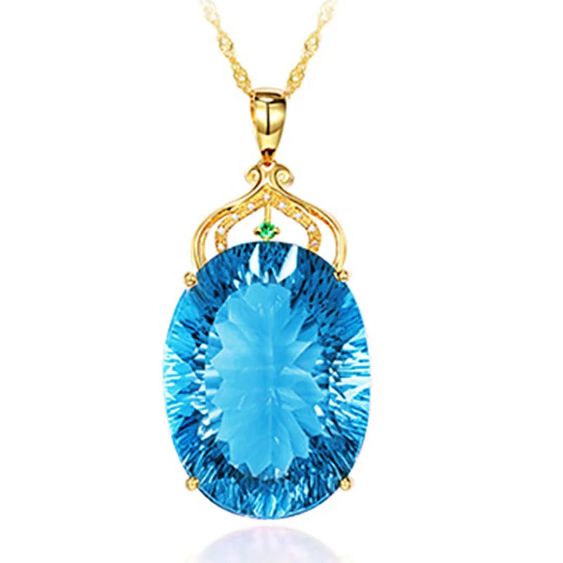 Elegant Swiss queen collar with water drop-shaped gemstones in green, crafted by Corporación Turística, stylish and luxurious jewelry.