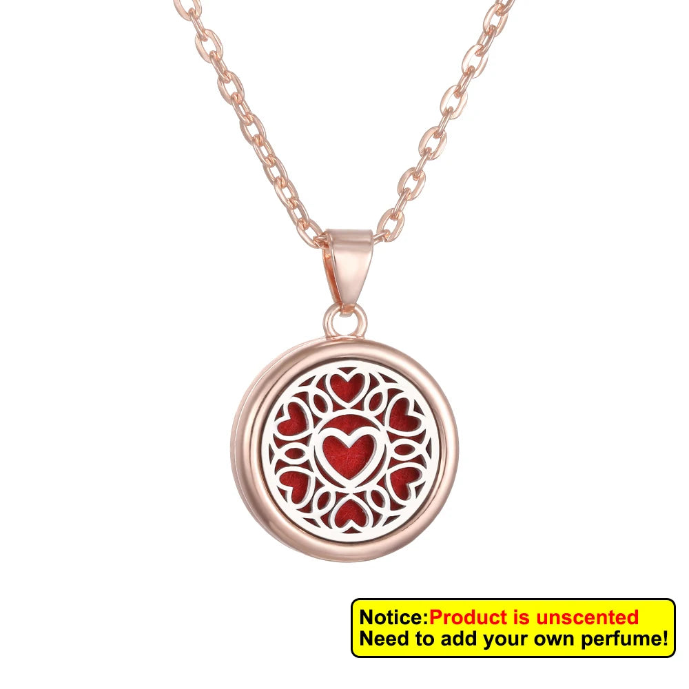 Aromatherapy diffuser collar featuring a Nueva flor árbol de la vida design by Corporación Turística, displayed on a plain background.