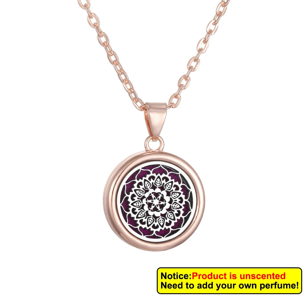 Aromatherapy diffuser collar with floral and tree of life design by Corporación Turística, featuring intricate patterns and a delicate finish.