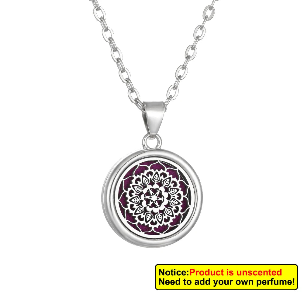 Aromatherapy diffuser collar featuring a floral tree of life design by Corporación Turística, displayed on a neutral background.