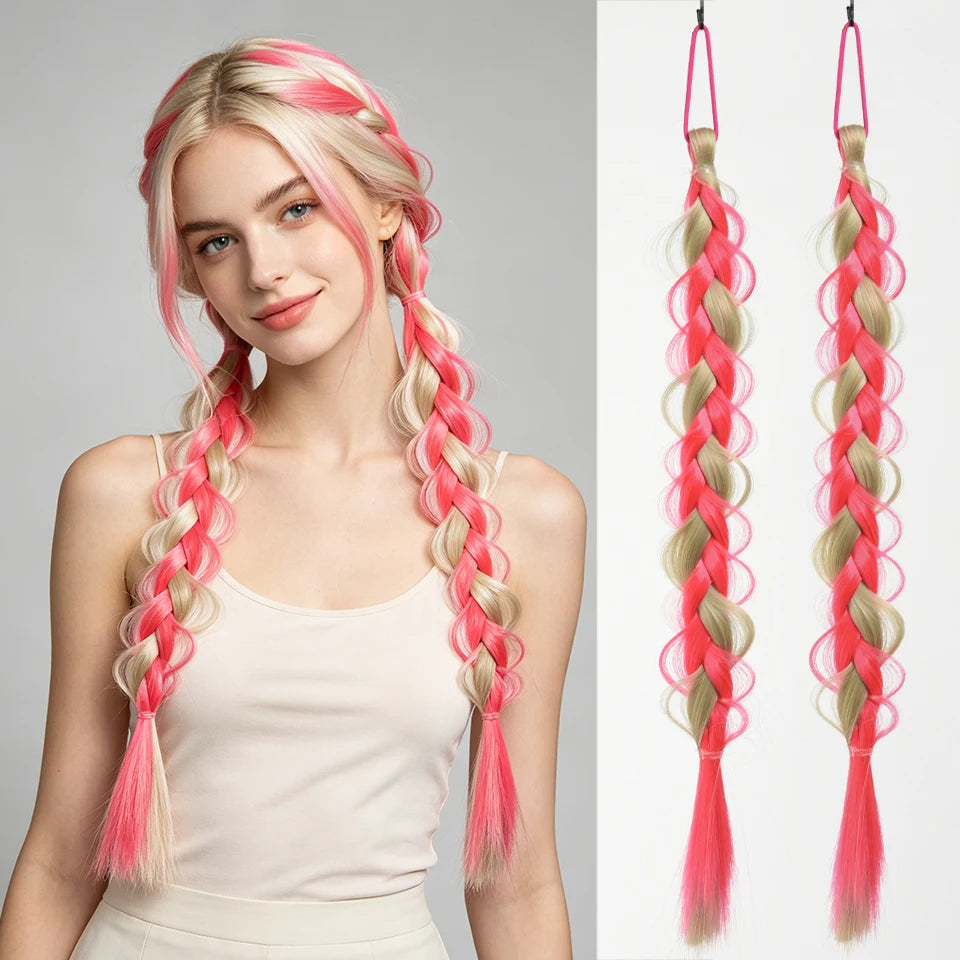 16-inch braided headband with thorn design, made by Corporación Turística, featuring a textured woven pattern and stylish appearance.