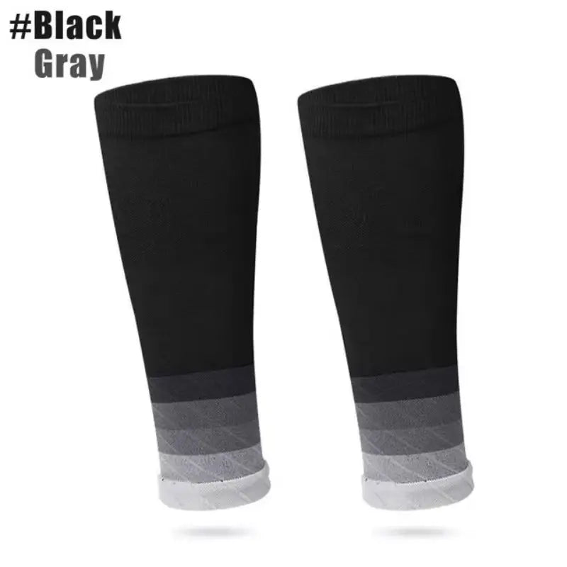 Pair of nylon compression calf sleeves from Corporación Turística, designed for support and improved circulation.