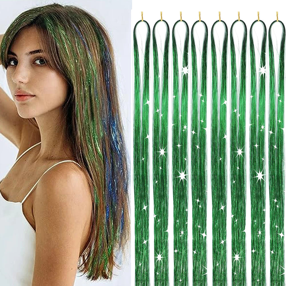 24-inch Oropel hair extensions kit with six pieces, shiny and vibrant synthetic hair from Corporación Turística.