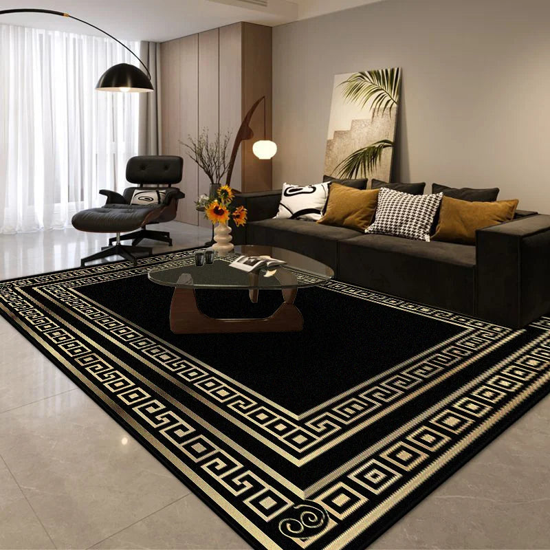 Modern luxury flannel rug by Corporación Turística, light decorative style, 3.9x5.2 ft, soft textured surface for contemporary spaces.