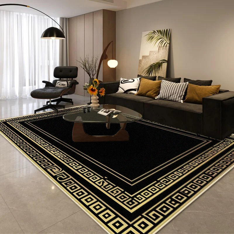 Modern luxury flannel rug by Corporación Turística, lightweight decorative carpet in 3.9x5.2 ft size with stylish design.