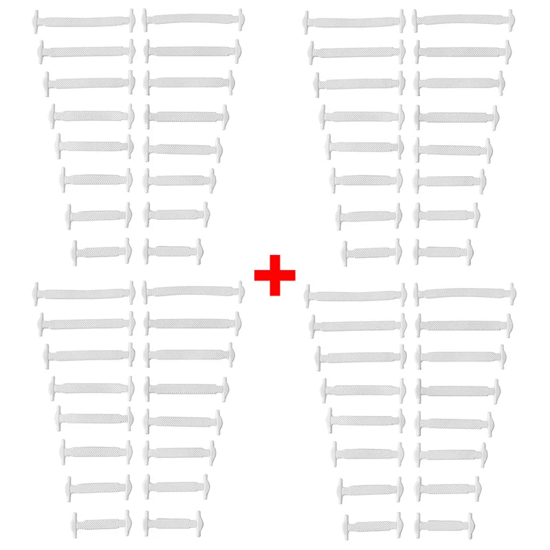 Black silicone shoelaces from COSYLEE, 7 cm elastic no-tie cordons, 16 pairs, suitable for various footwear.