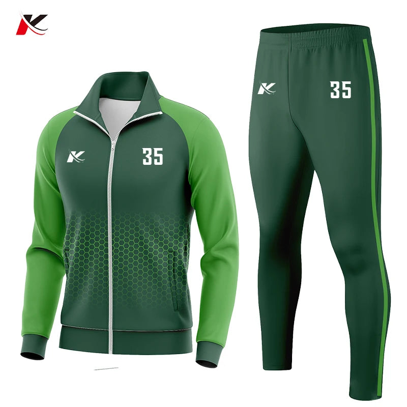 CRKE men's breathable sports tracksuit set with jacket and pants, high-quality athletic clothing for active wear.