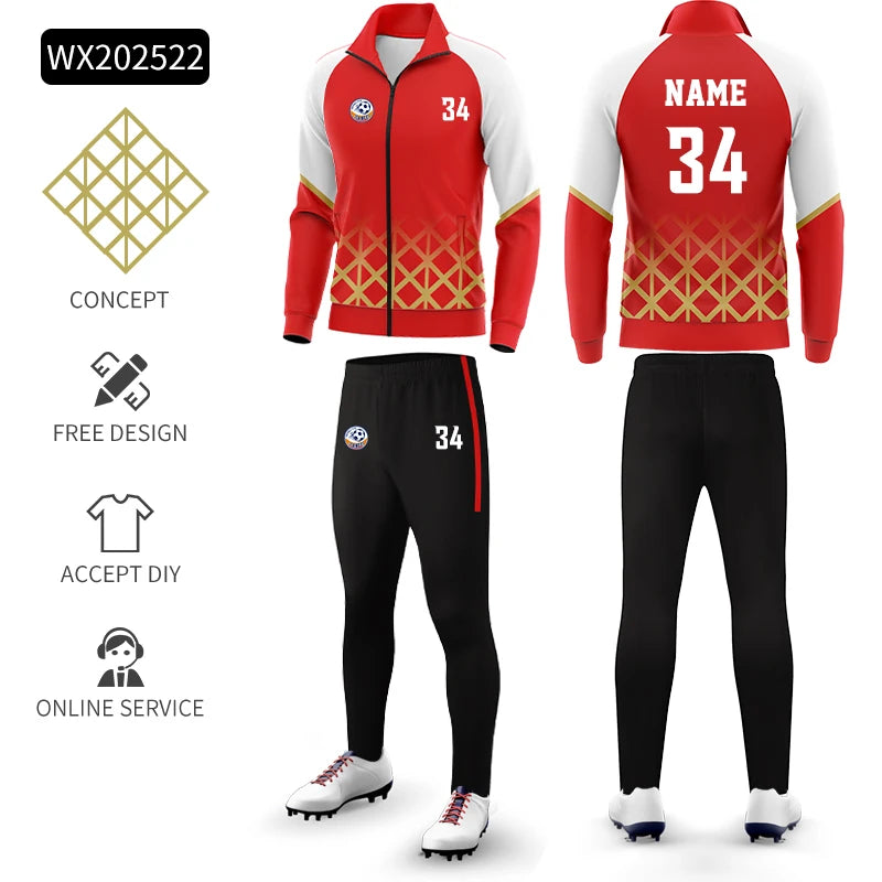 CRKE men's breathable sports tracksuit, high-quality athletic clothing set with jacket and matching pants, ideal for active wear.
