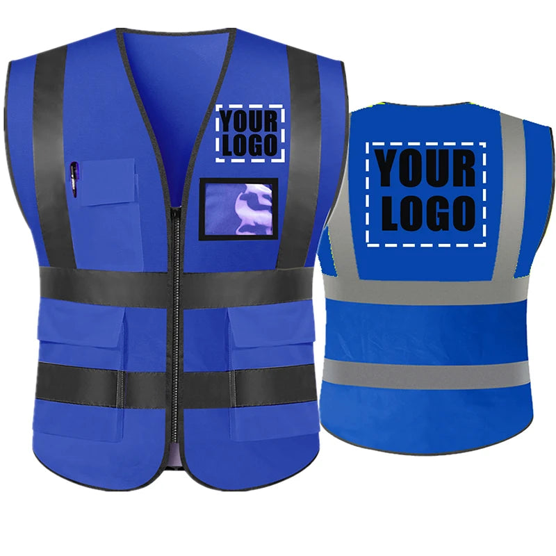 DOBYYUNZHEN personalized high-visibility safety vest with red color, chest size 120cm, designed for work safety.