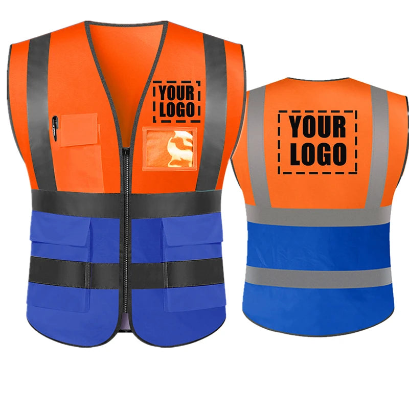 DOBYYUNZHEN personalized high-visibility safety vest, red color, chest size 120cm, ideal workwear for safety and visibility.