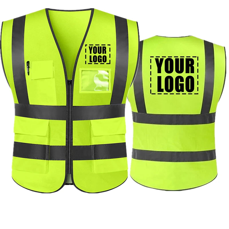DOBYYUNZHEN high-visibility personalized safety vest, red, large size 120cm, for work safety and visibility