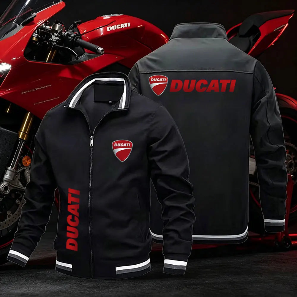Ducati men's 2026 ultralight summer motorcycle jacket with solar protection, sporty design, and lightweight riding gear.
