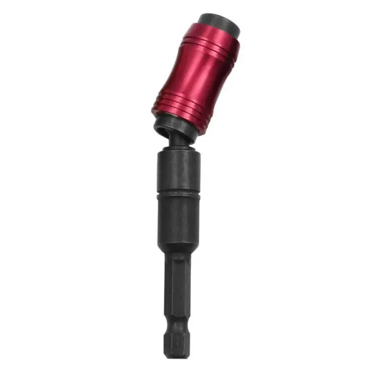 Fbiannely magnetic 1/4 inch hex screwdriver bits with quick extension, black and red tool for manual screwdriving.