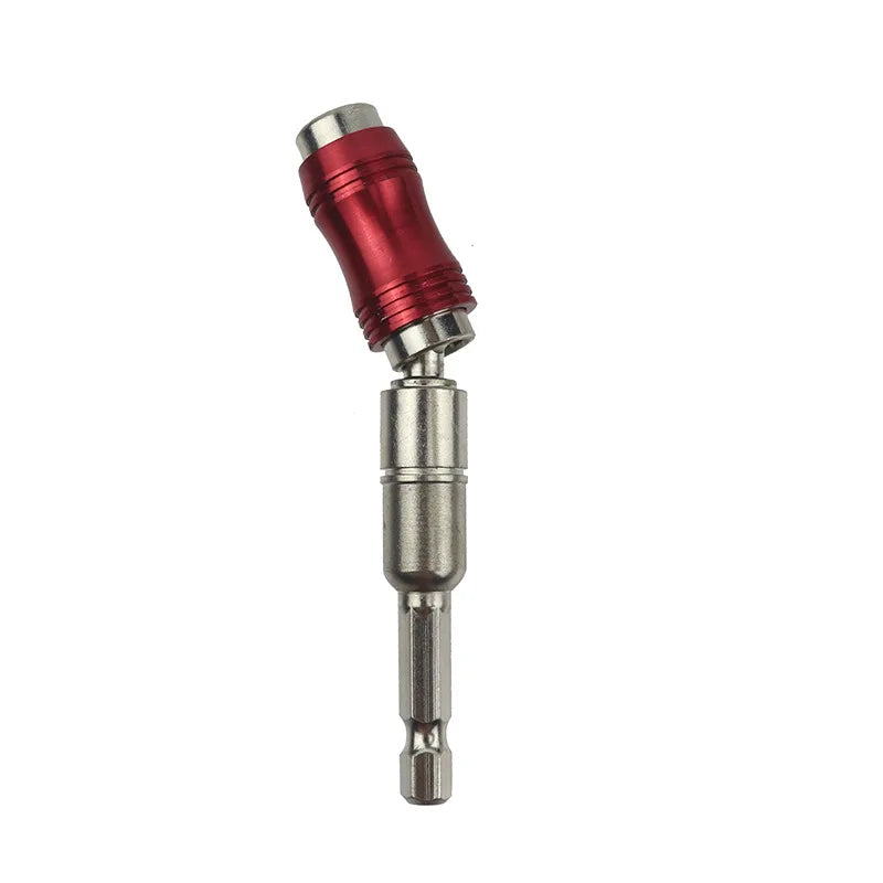 Fbiannely magnetic 1/4-inch hexagonal screwdriver bits with quick extension, black and red, for manual tools.