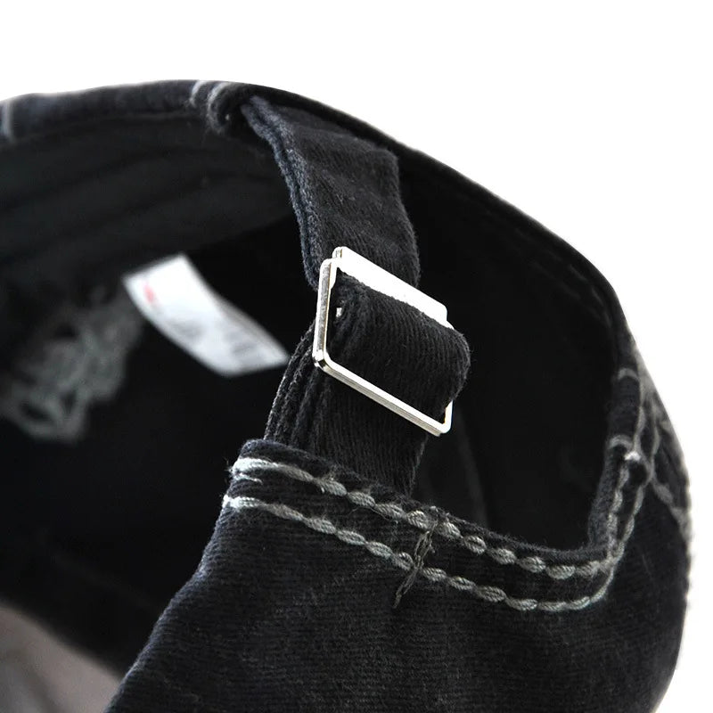 Unisex blue cotton baseball cap with embroidered details, adjustable fit, from JAMONT, casual accessory for everyday wear.