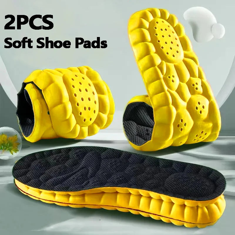 KANCOOL orthotic memory foam insoles for feet, breathable and comfortable, shown in black size 35-36, set of four pairs.