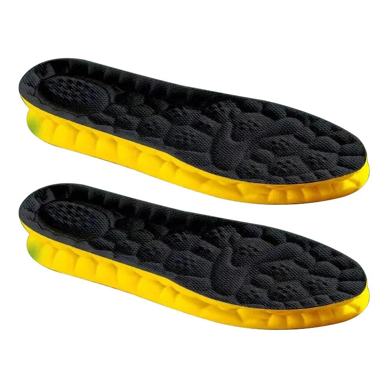 Kancool memory foam orthotic insoles for feet, breathable and comfortable, shown in black size 35-36, set of four pairs.