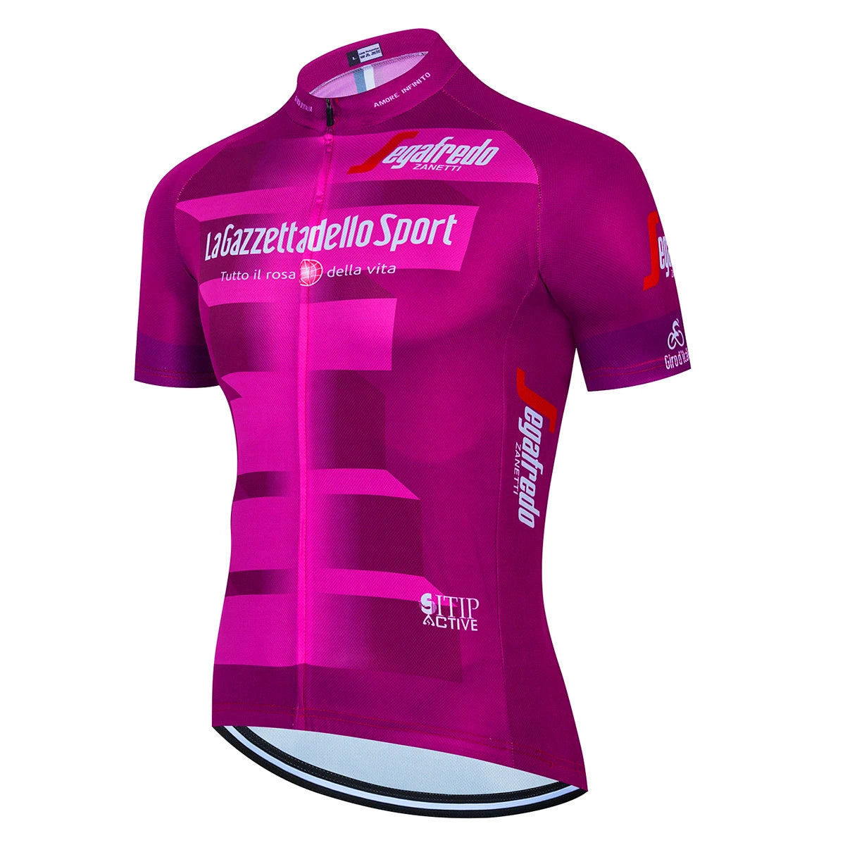 Short-sleeve Giro d'Italia Pro Team cycling jersey by LA GAZZETTA DELLO SPORT, men's, size XL, sportswear for cycling.