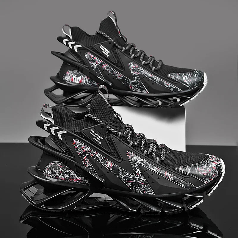 Lexsan lightweight breathable casual sports sneakers shown in black with white soles, designed for comfort and active wear.