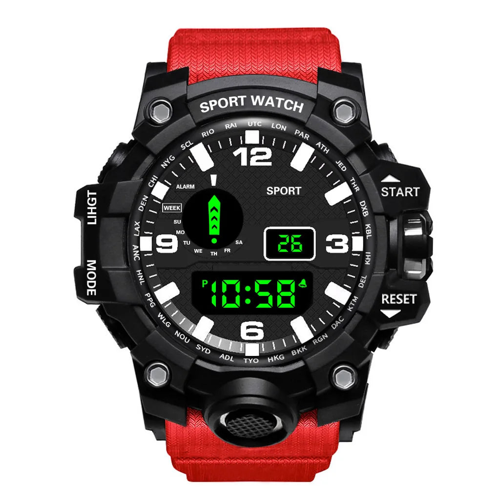 Digital sports watch by MAYZHISU for men, large face, multifunctional, waterproof, ideal for active use