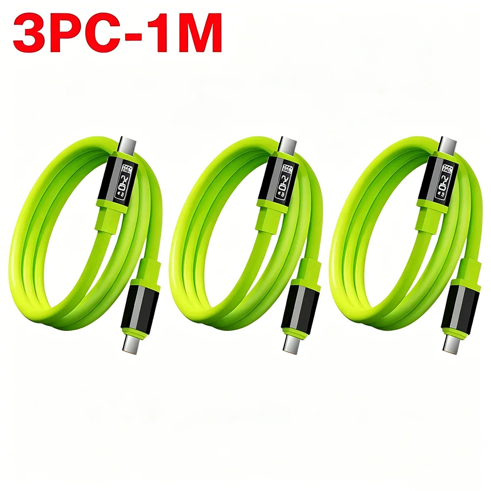NNBILI USB C 240W fast charging cable for iPhone, Samsung, Xiaomi, showing the 2-meter cable with USB C connector.